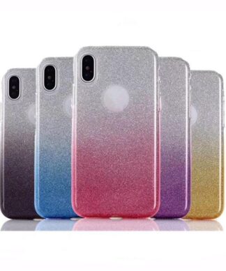 Gradient Glitter 3u1 maska iPhone X/XS zelena