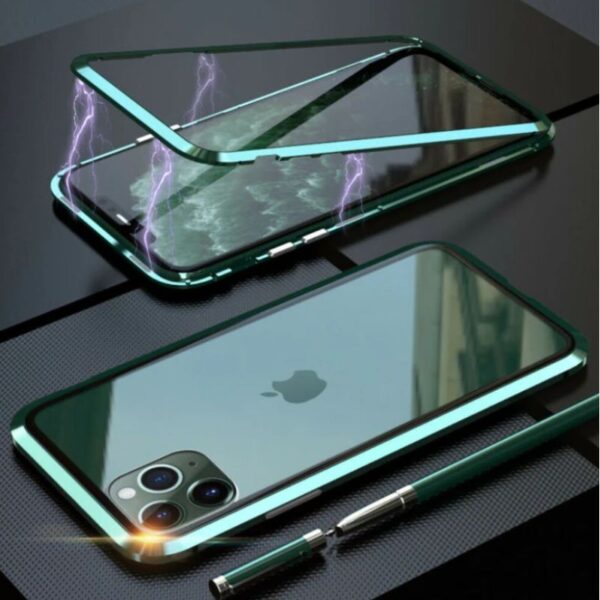 Staklene maskice iPhone 15 360 magnetic Green - Image 2