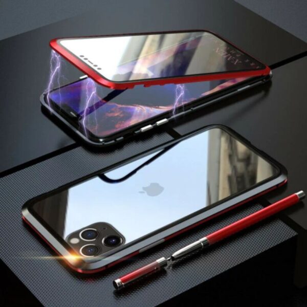 Staklene maskice iPhone 15 360 magnetic Red - Image 2
