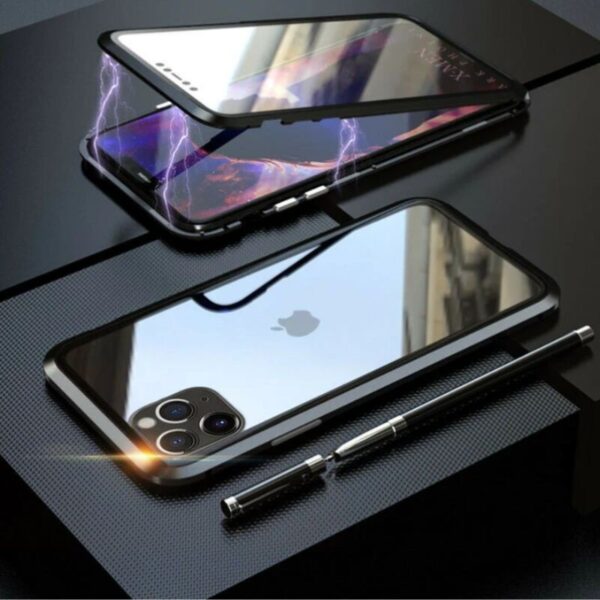 Staklene maskice iPhone 15 Pro Max 360 magnetic Black - Image 2