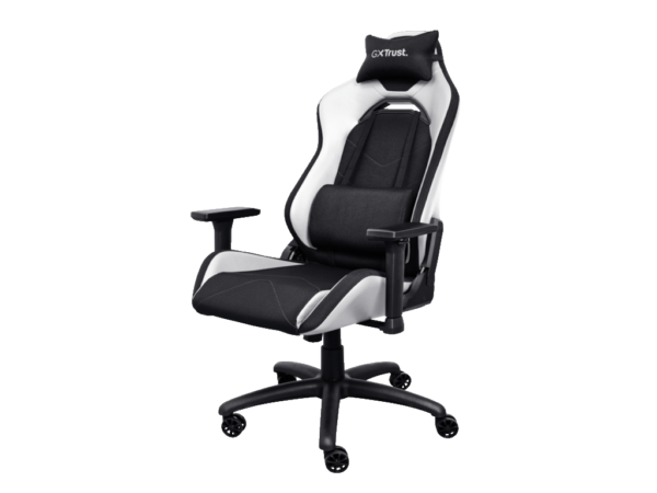 Trust GXT 714W gaming stolica RUYA, crno-bijela, udobna,podesiva, ergonomska, eko materijal