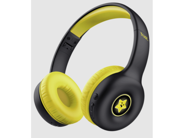 Trust Nouna wireless bluetoothdječije slušalice, crno-žute - Image 3