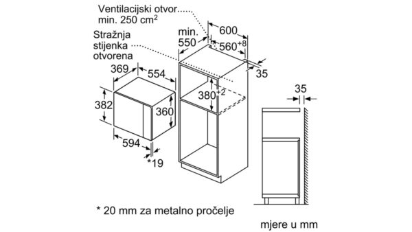 BOSCH mikrovalna Serie 6| CRNA, 900W, Autopilot 7, 25L; Lijevo otvaranje, CN - Image 2