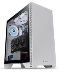 Thermaltake S300 TG Snow Mid tower case, bijela boja, 1x Standard fan 120mm