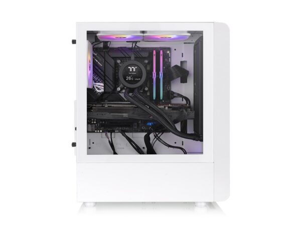 Thermaltake S200 TG ARGB Snow Mid tower, 3x ARGB 120mm Lite front fans - Image 3