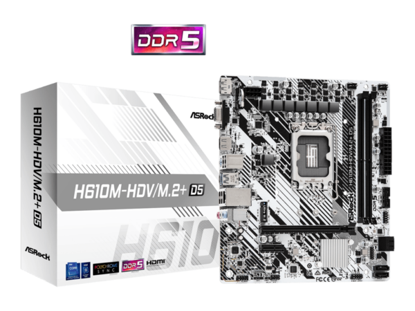 ASROCK MB H610M-HDV/M.2+ D5Intel H610;2xDDR5;VGA,HDMI,DPmicro ATX