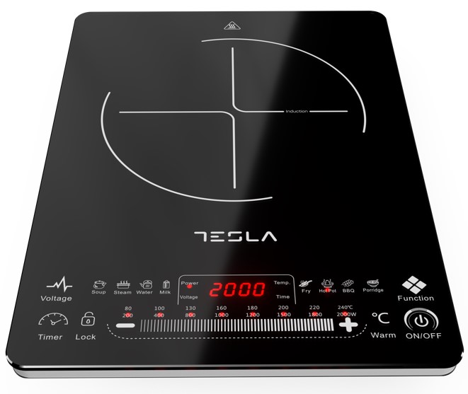 TESLA Indukcijski rešo IC400BSnaga 2000 W; Touch dugmići; 8 nivoa snage i temperature; 9 prog kuh - Image 2