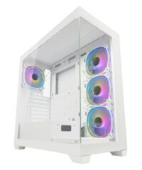 LC-Power Case Gaming 715W Midi-tower, ATX, 4x ARGB fan1x USB-C, 2x USB-A, White