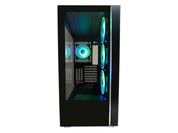 LC-Power Case Gaming 808B Midi-ATX, black, HD Audio, 4x 120mm ARGB fan, 1x USB-C - Image 3