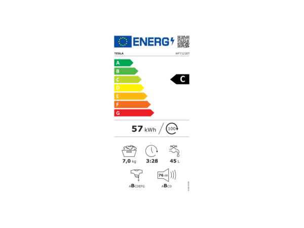 TESLA Veš Mašina WF71230T  7Kg ,1200obr/min  16 programa ,Inverter Motor - Image 3