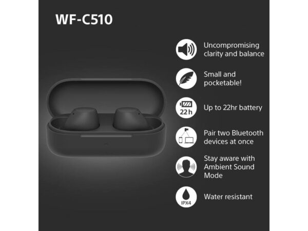 Sony bežične slušalice WF-C51011 sati trajanja baterije,s još 11 sati u kutijici za punjenje; - Image 3