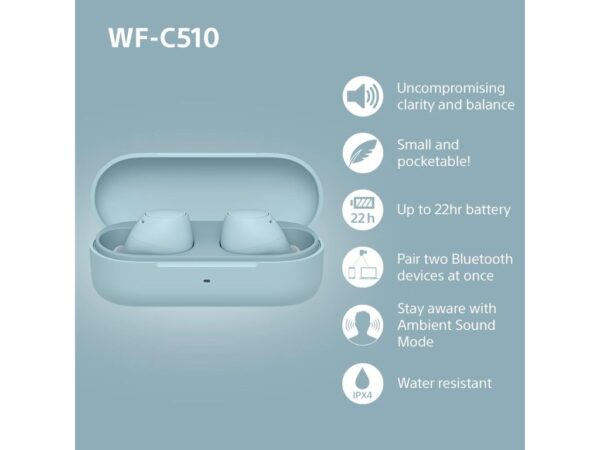 Sony bežične slušalice WF-C51011 sati trajanja baterije,s još 11 sati u kutijici za punjenje; - Image 3