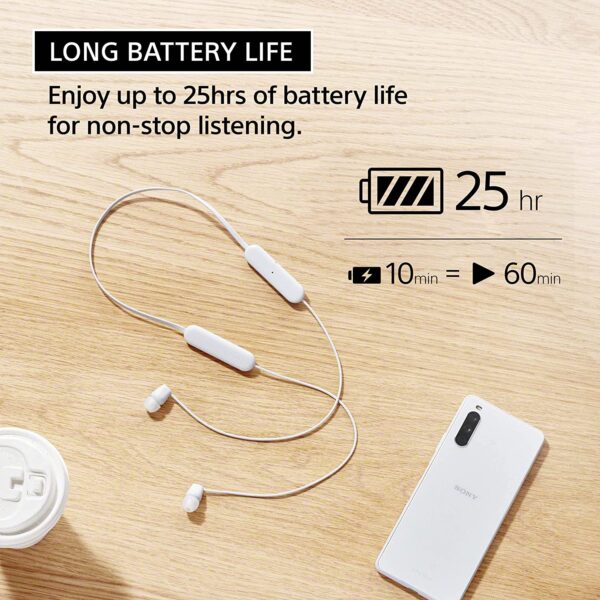 Sony slusalice WIC100, bijelein-Ear; Bluetooth; sa mikrofon - Image 3