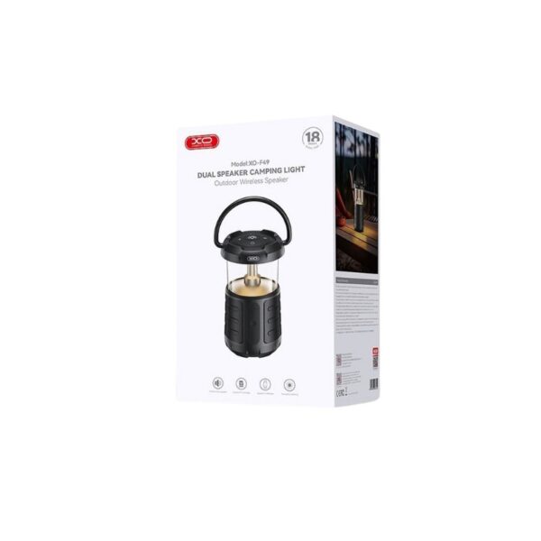Bluetooth zvucnik XO F49 + kamping lampa 15W 2600mAh Black - Image 3