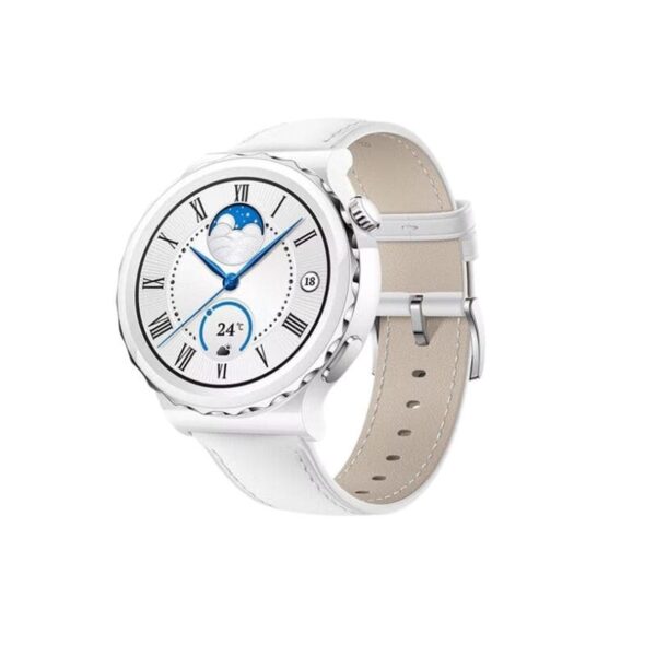 Huawei Watch GT 3 Pro 43mm White - leather strap