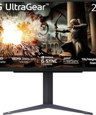LG 27" UltraGear 27GS85Q-BNanoIPS, QHD 2560x1440, 200Hz400cd, 1ms, 2xHDMI, DP, HAS, Tilt, Pivot