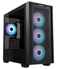 ASUS A21 PLUS TG ARGB BLACK4x 120mm ARGB fans, microATXMini-ITX,