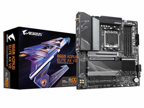 Gigabyte B650 Aorus Elite AXAM5; 4xDDR5; up to 256GB,(up to 8000MHz); DP, HDMI, WIFI - Image 2