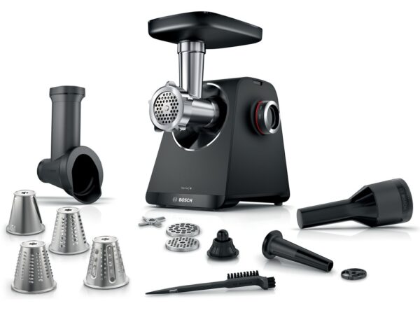 BOSCH  mljevenje mesa CRNA Serie 4| 500W, 2.5 kg/min, Blok motora pri 1900W,