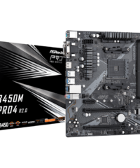 ASROCK MB B450M PRO4 R2.0AMD B450;AM4;4xDDR4m.2,VGA,DVI,HDMI,micro ATX