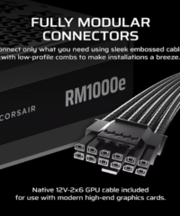 Corsair PSU 1000W RM1000eGold, Fully Modular, 12V-2x66xSATA, 3xPCIe, ATX 3.1, PCIe 5.1