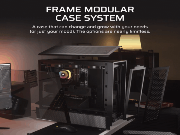 CORSAIR FRAME 4000D Case360mm radiator, 170mm cooler430mm GPU, ATX, Black - Image 8