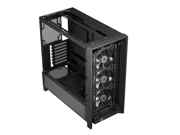 CORSAIR FRAME 4000D RS Case3xRS120 fans, 360mm radiator170mm cooler, 430mm GPU, ATX, Black - Image 2