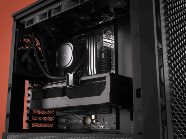 CORSAIR FRAME 4000D RS Case3xRS120 fans, 360mm radiator170mm cooler, 430mm GPU, ATX, Black - Image 8