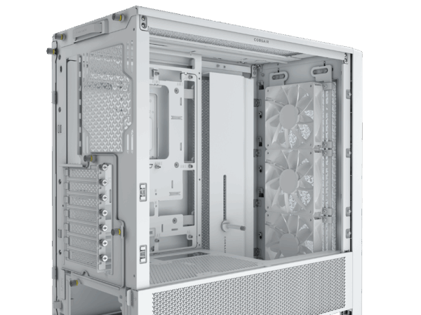 CORSAIR FRAME 4000D RS Case3xRS120 fans, 360mm radiator170mm cooler, 430mm GPU, ATX, White - Image 3