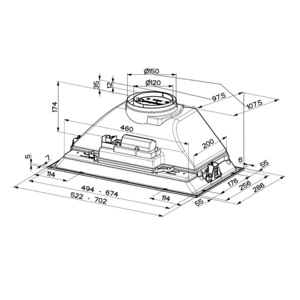 Napa Faber Inka Smart C BK A52 (335m3/h) - Image 2