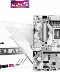 ASROCK MB B760-HDV/M.2B760, LGA1700, 2xDDR5, 2xM.24xSATA,RAID,HDMI,DP,VGA,MicroATX, White