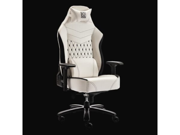 LC-Power Gaming Chair White/Black XL size Adjustable armrests, do 180kg