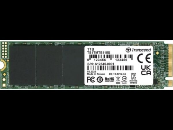 Transcend SSD 1TB M.2 NVMePCIe Gen3 x4,3,200/2000 MB/s