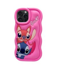 Silikonska maska Stitch iPhone 15 Roza