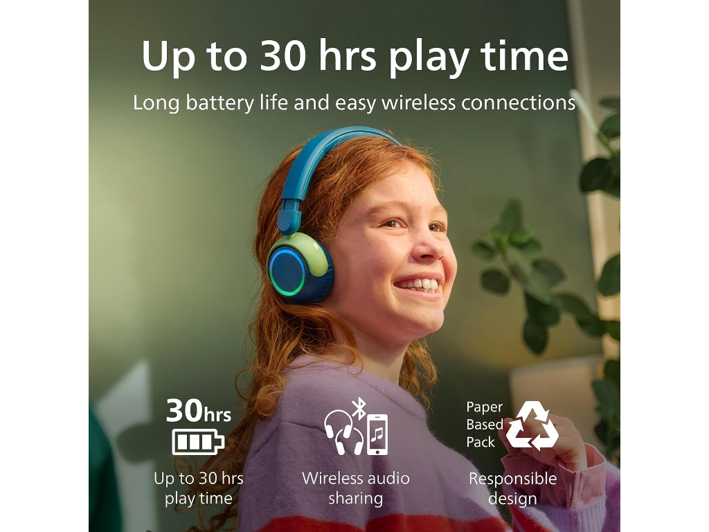 Philips TAK4200 djecije slusBT; LED svjetla; do 45h bateribezicno dijeljenje zvuka; aplikacija - Image 5