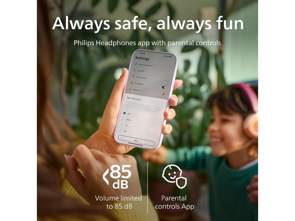 Philips TAK4200 djecije slusBT; LED svjetla; do 45h bateribezicno dijeljenje zvuka; aplikacija - Image 5