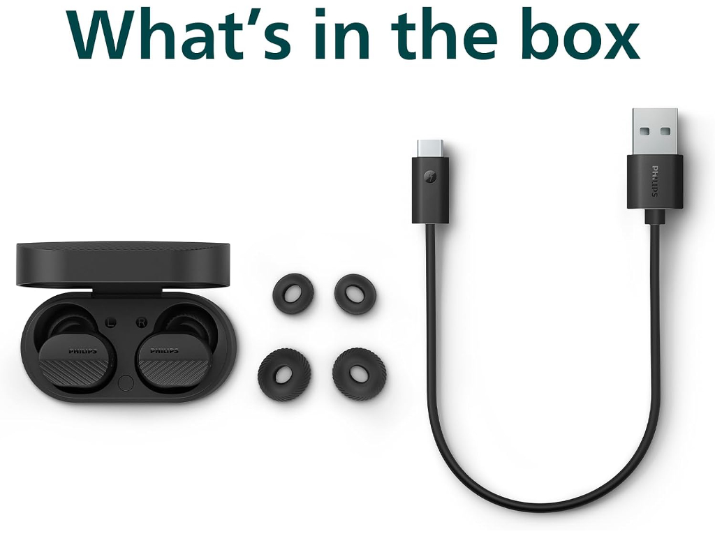 Philips TAT5000BK BT slusaliceDetaljan prirodni zvuk; 6 mikrNoise Canceling Pro; 4oh baterija - Image 2