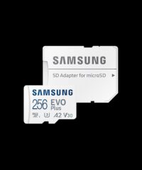Samsung MicroSD 256GB EVO Plussa adapterom;Up to 160MBs
