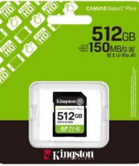 Kingston SDHC 512GB Class 10Canvas Select Plus150 MBs,Class 10 UHS-I