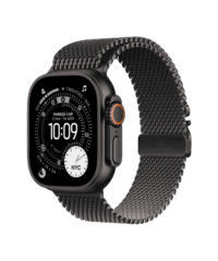 Apple Watch Ultra 3 49mm BlackTitanium Case+Black Titanium Milanese Loop MF1N4 S/M