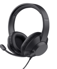 Trust Ayda MAX USB slušalice,over-head, žičane, USB-C,USB-A, stereo, crne