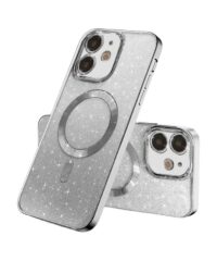 MagSafe glitter maskica iPhone 17 Pro Silver