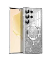 MagSafe glitter maskica Samsung A17 Silver