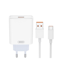 Kucni punjac XO L164 USB-C 120W fast White + Type-C kabal