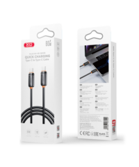 USB kabal XO NBQ302AB Type C - Type C 60W 1m Black