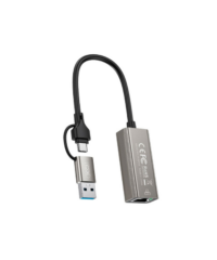 XO HUB018 USB to Type-C 2in1 RJ45 Network cable converter 100M