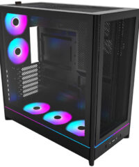 Montech Case HS01 PRO PC Mid tower, ATX, ARGB, Black 5x 120mm fans