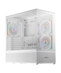 LC-Power Case Gaming 812WQuartz Vision, Midi-Tower, ATX3xARGB fans,GPU: 400mm, CPU Cooler: 190m