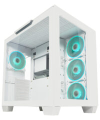 LC-Power Case Gaming 807W Midi-ATX, white, HD Audio, 4x 120mm ARGB fan, 1x USB-C