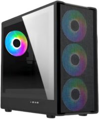 RYZE CHALLENGER CH500 Mesh 4F 4xARGB Fan ATX, Black